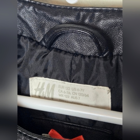 Girl's H&M Faux Leather Moto Jacket, Size 6/7 - Picture 3 of 3